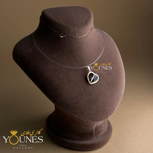 آویز طلا سواروسکی قلبی دودی